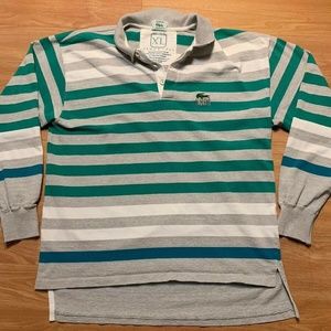 Vintage Lacoste Izod Long Sleeve Striped Polo XL
